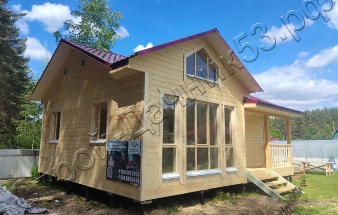 5 Каркасный дом Д-18, 8x67м, 56 М², Тверская область, Вышневолоцкий район, ст. Тверца (14)